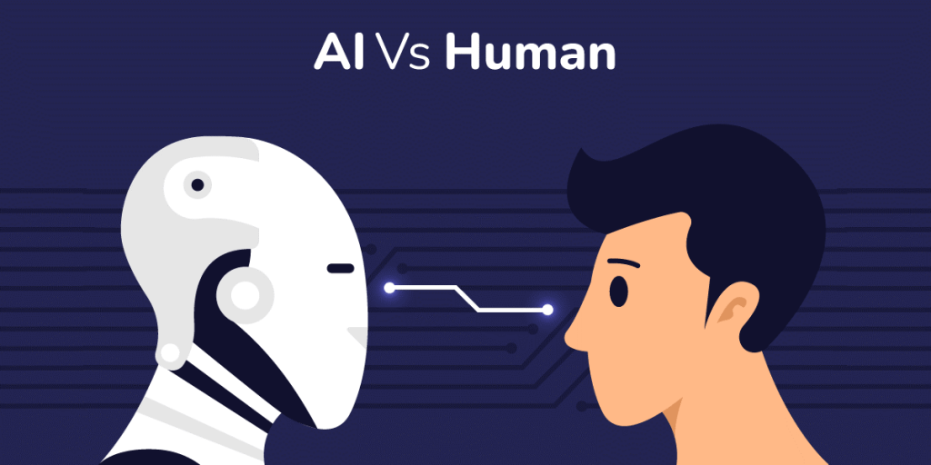 هوش مصنوعی در مقابل انسان.